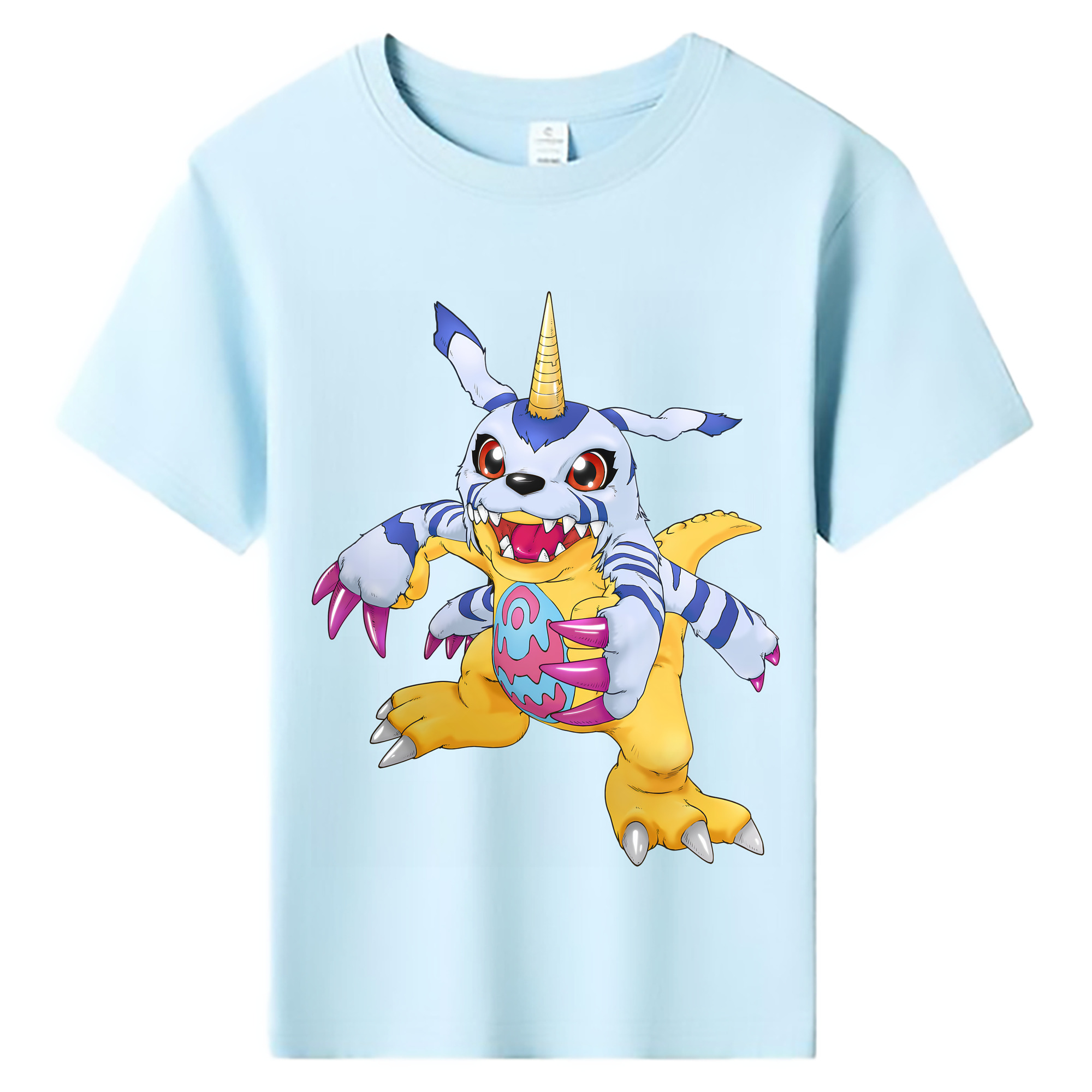 （画像用） Digimon デジタルモンスター/デジモン 綿100％キッズTシャツ（フロントプリント）